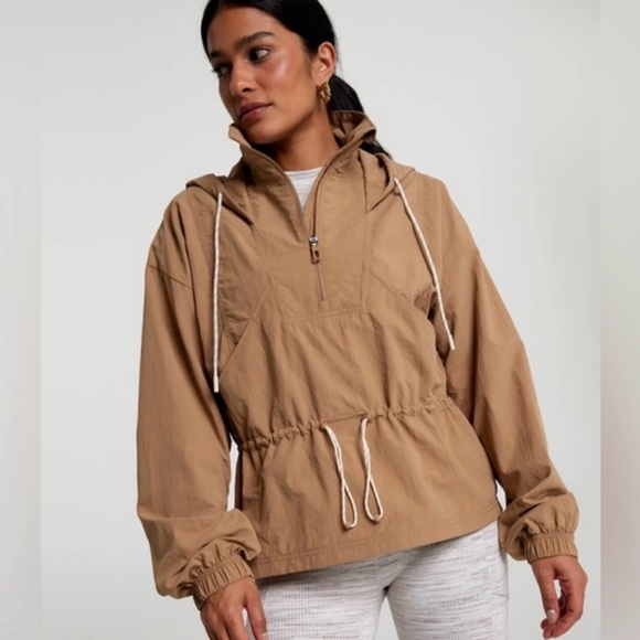 Calia Jackets & Blazers - CALIA Women's Tan Utility Anorak with Drawcord Waist